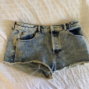 Top shop tie dye Jean shorts